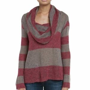 Free People Lulu Cowl Neck Rugby Sweater